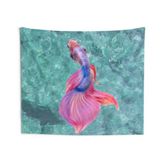 Blue And Pink Sea Fish Tapestry