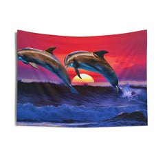 Sunrise Dolphin Tapestry