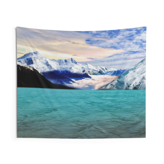 Mountain Lake Painting Tapestry