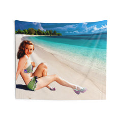 Marilyn Sea Beach Tapestry