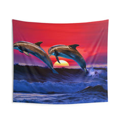 Sunrise Dolphin Tapestry