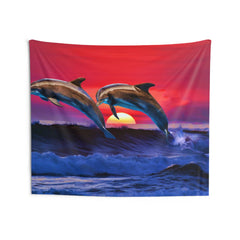Sunrise Dolphin Tapestry