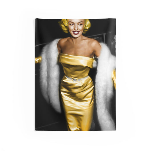Marilyn In Yellow Dress Tapestry