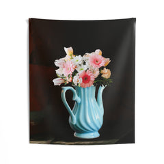 Pink Flower Vase Tapestry