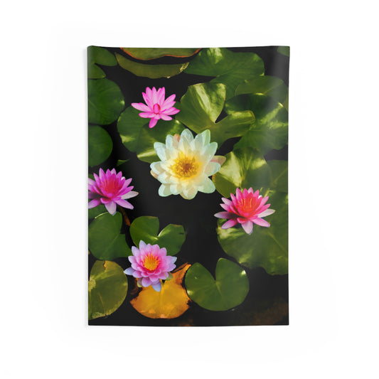 Pink Lily Flower Tapestry