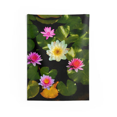 Pink Lily Flower Tapestry