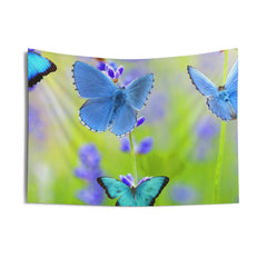 Blue Butterfly Tapestry