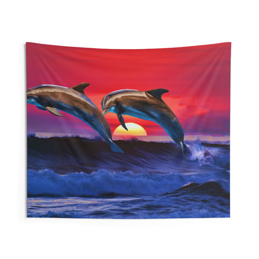 Sunrise Dolphin Tapestry