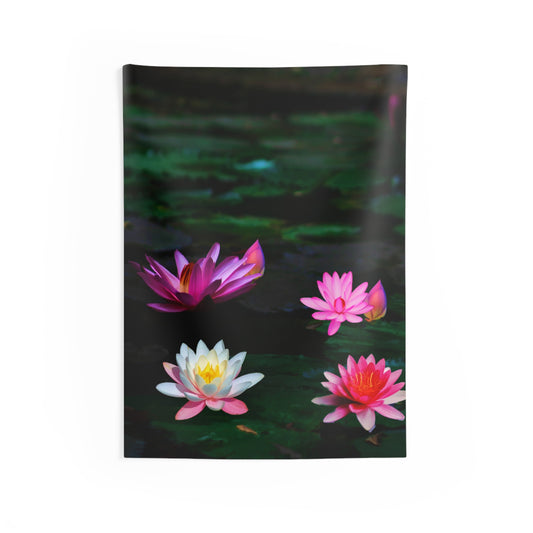 Pink Lily Flower Tapestry