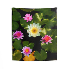 Pink Lily Flower Tapestry