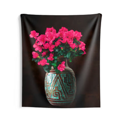 Vintage Vase Flower Tapestry