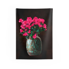 Vintage Vase Flower Tapestry