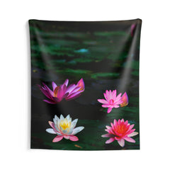 Pink Lily Flower Tapestry