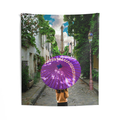 Paris street Eiffel Tower Tapestry