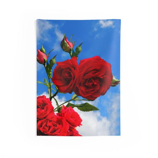 Rose With Bud Tapestry