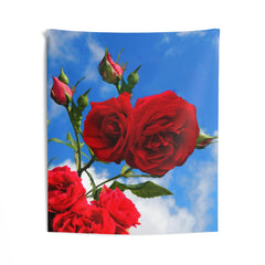 Rose With Bud Tapestry
