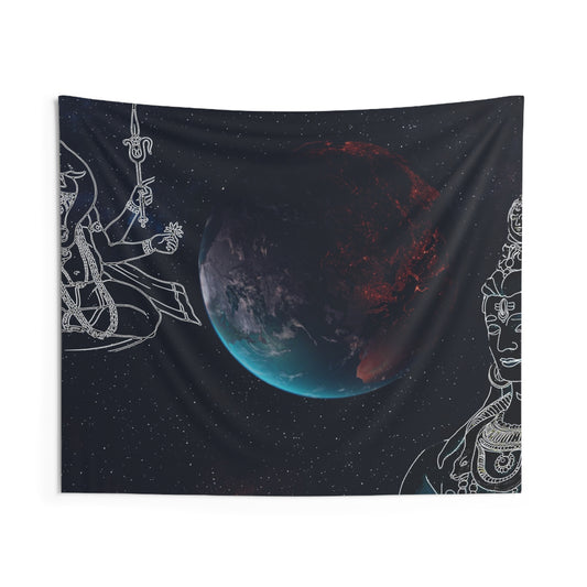 Shiv And Ganesha Tapestry