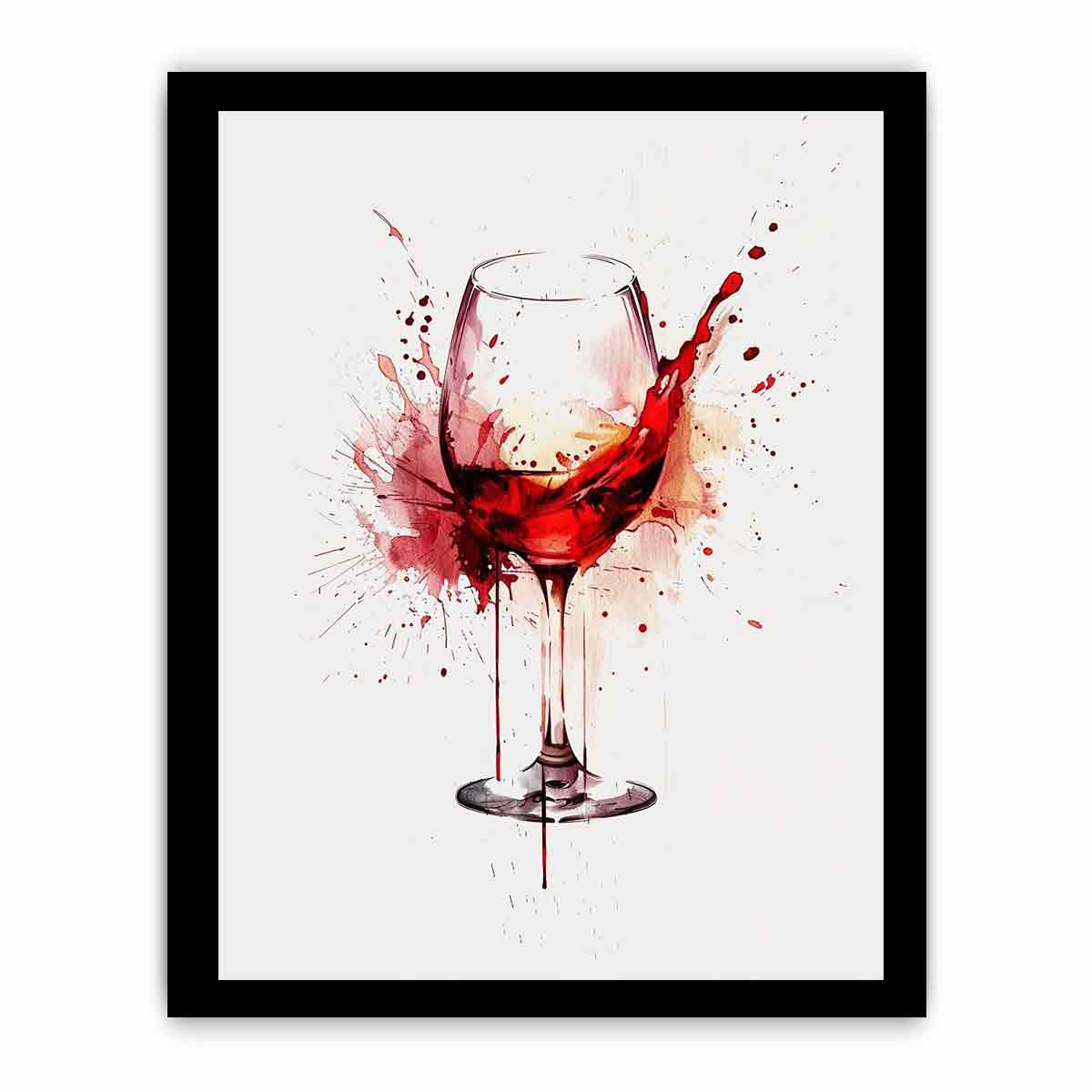 Red wine Splash Framed Print