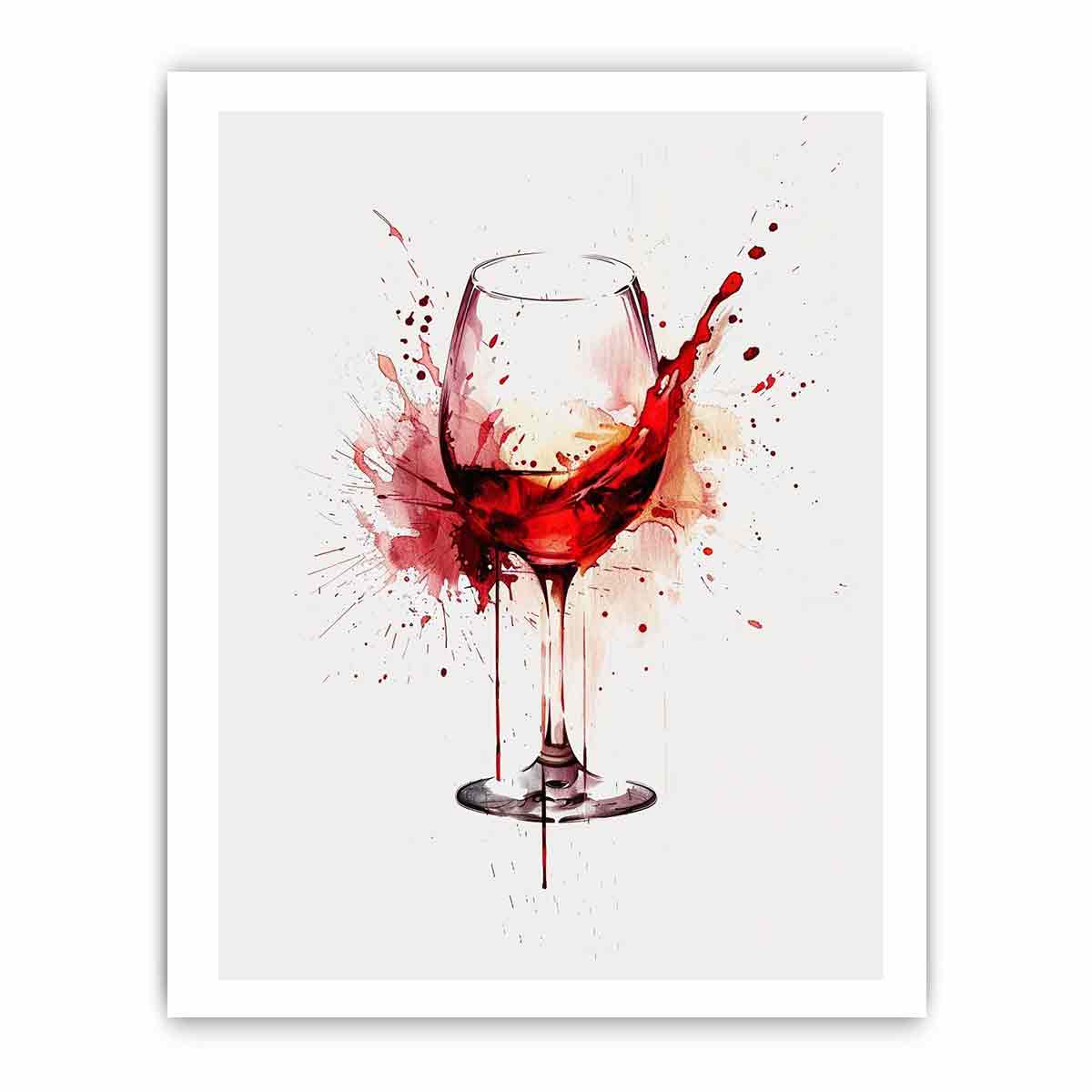 Red wine Splash Framed Print