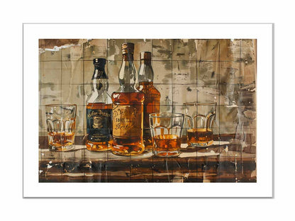 Vintage whiskey Framed Print