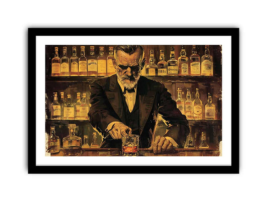 Vintage whiskey Framed print