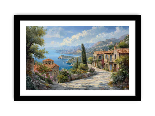 Greek Village Framed Framed Print