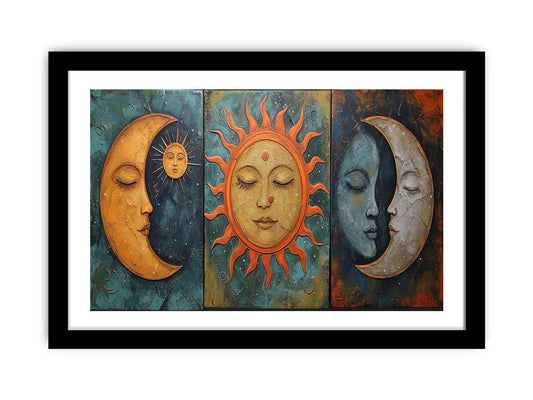 Sun Moon Framed Print  Print