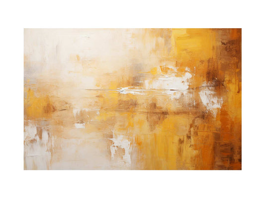 Abstract Brown Painting Canvas Art Print