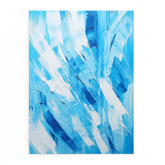 Abstract Blue Painting Canvas Art Print
