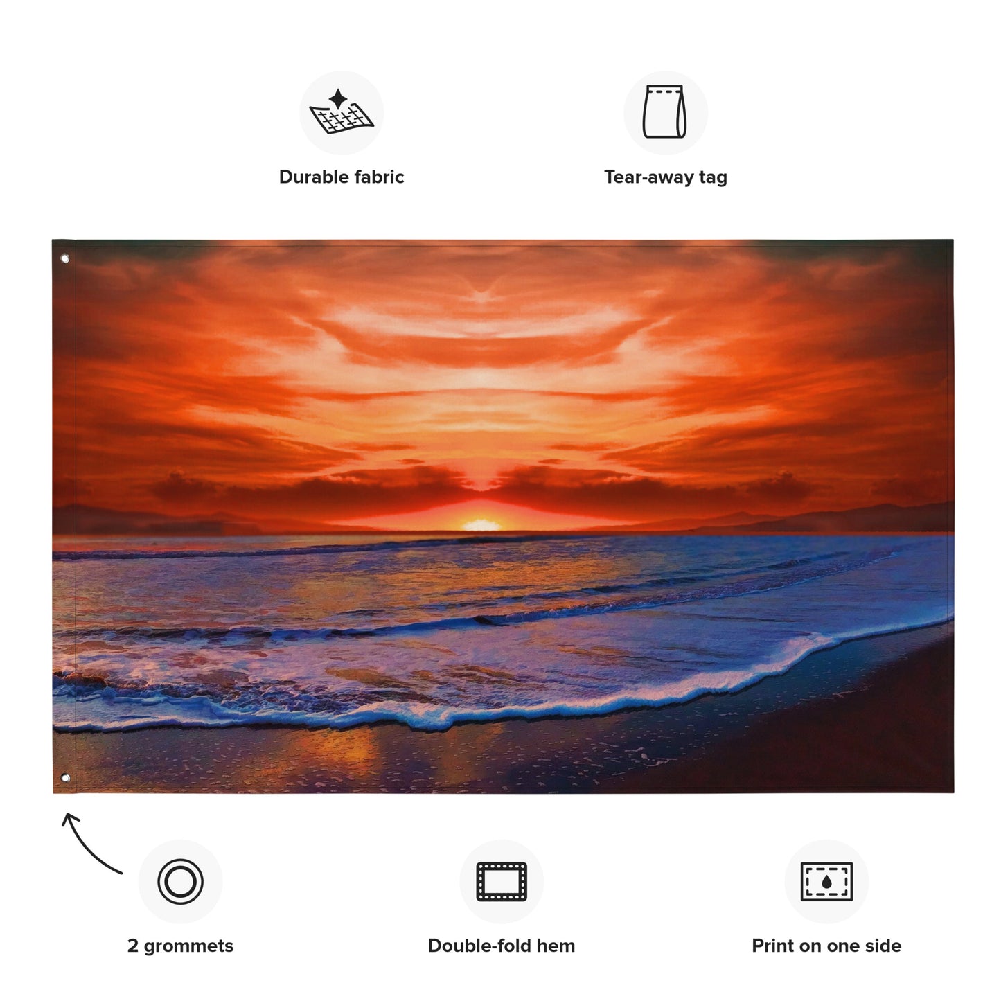 Beach Sunrise Flag