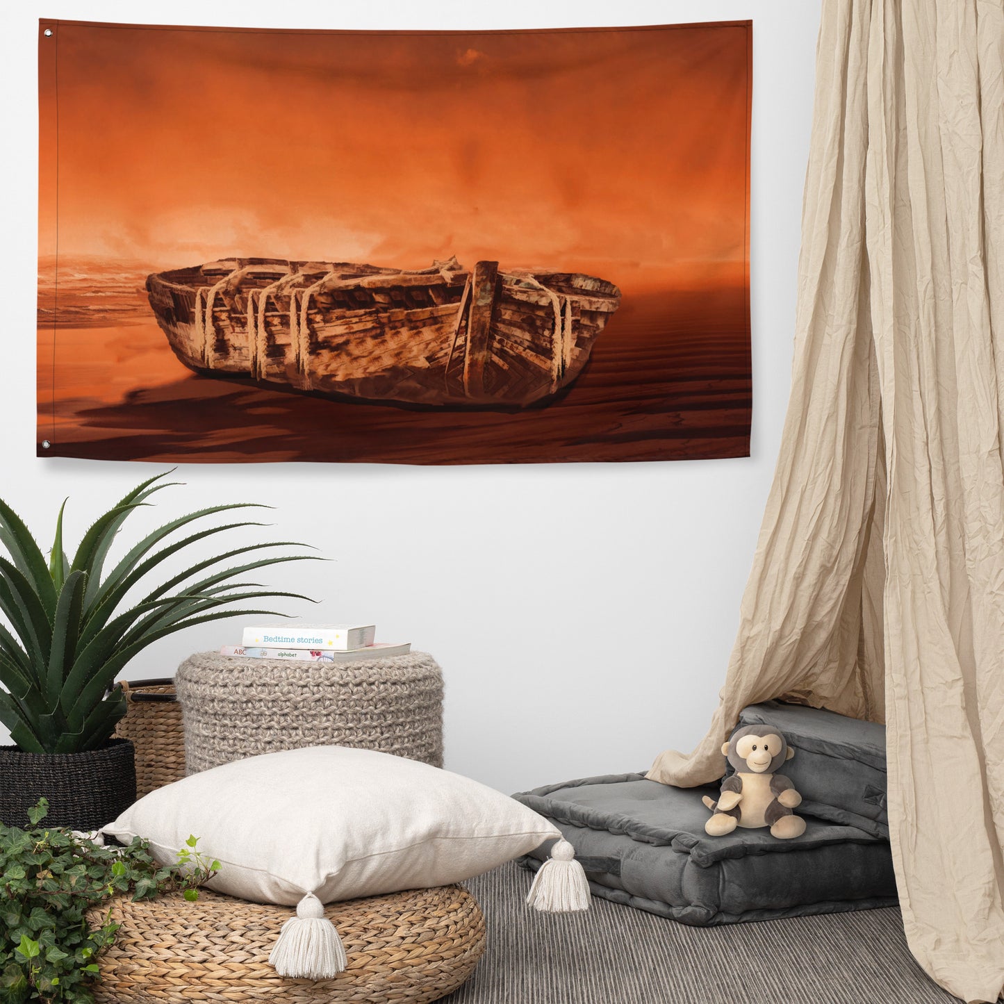 Vintage Boat Flag Tapestry wall hanging