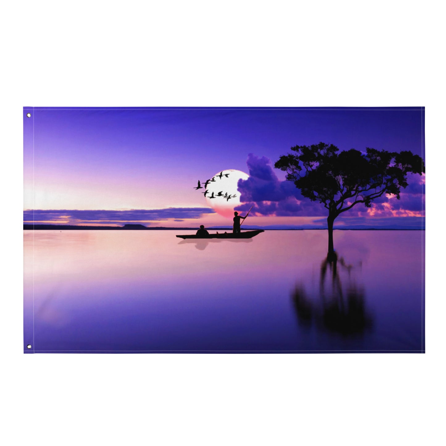 Fisherman Lake Flag Tapestry wall hanging