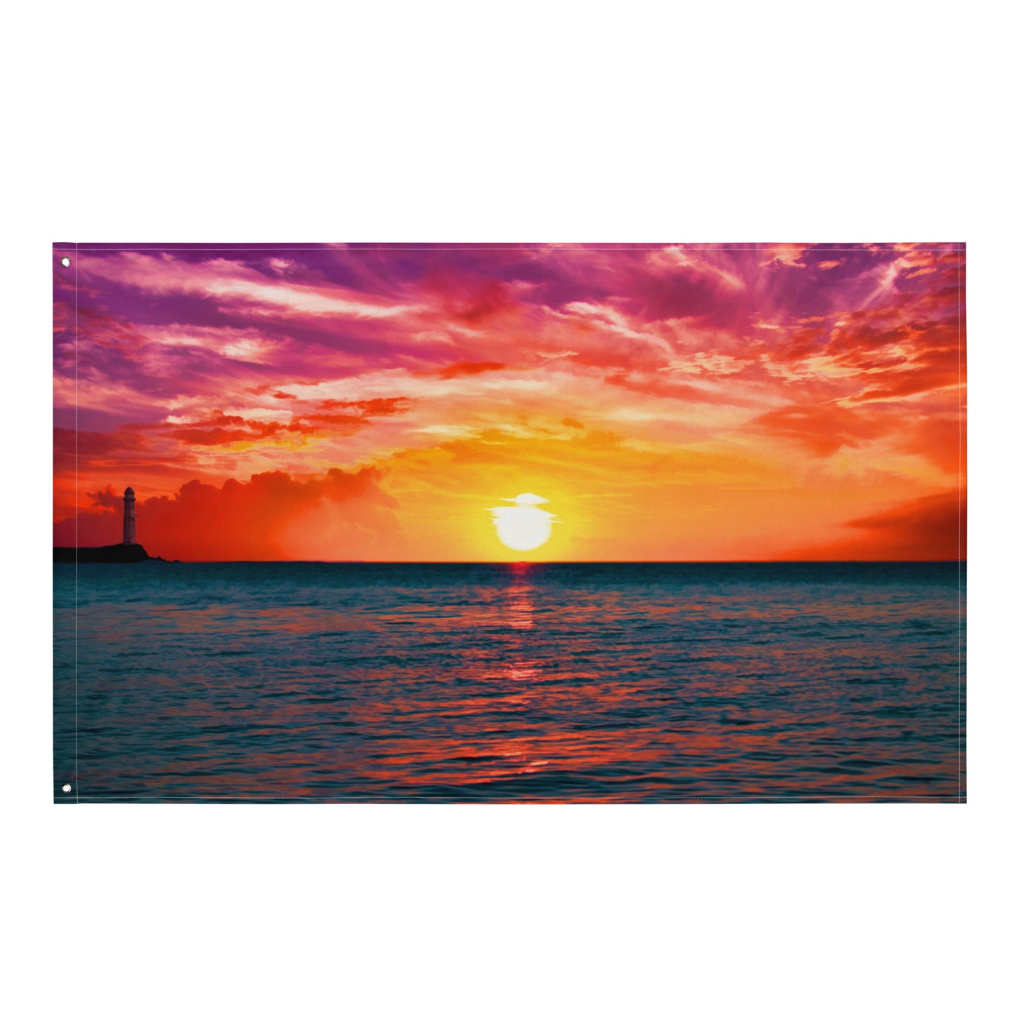 Glimmering Sunrise Flag Tapestry wall hanging