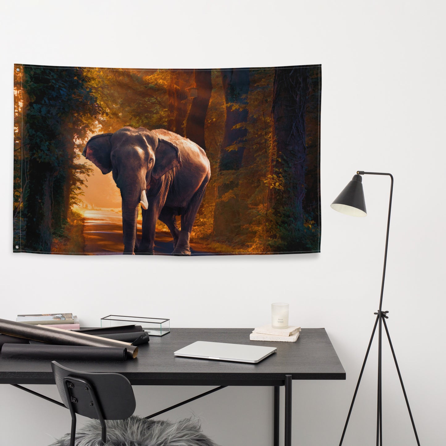 Elephant Flag Tapestry wall hanging