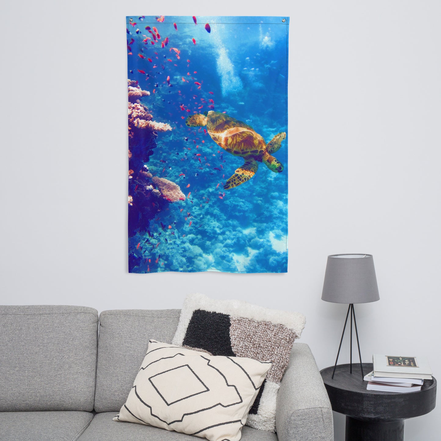 Sea Turtle Artwork Painting Flag Tapestry