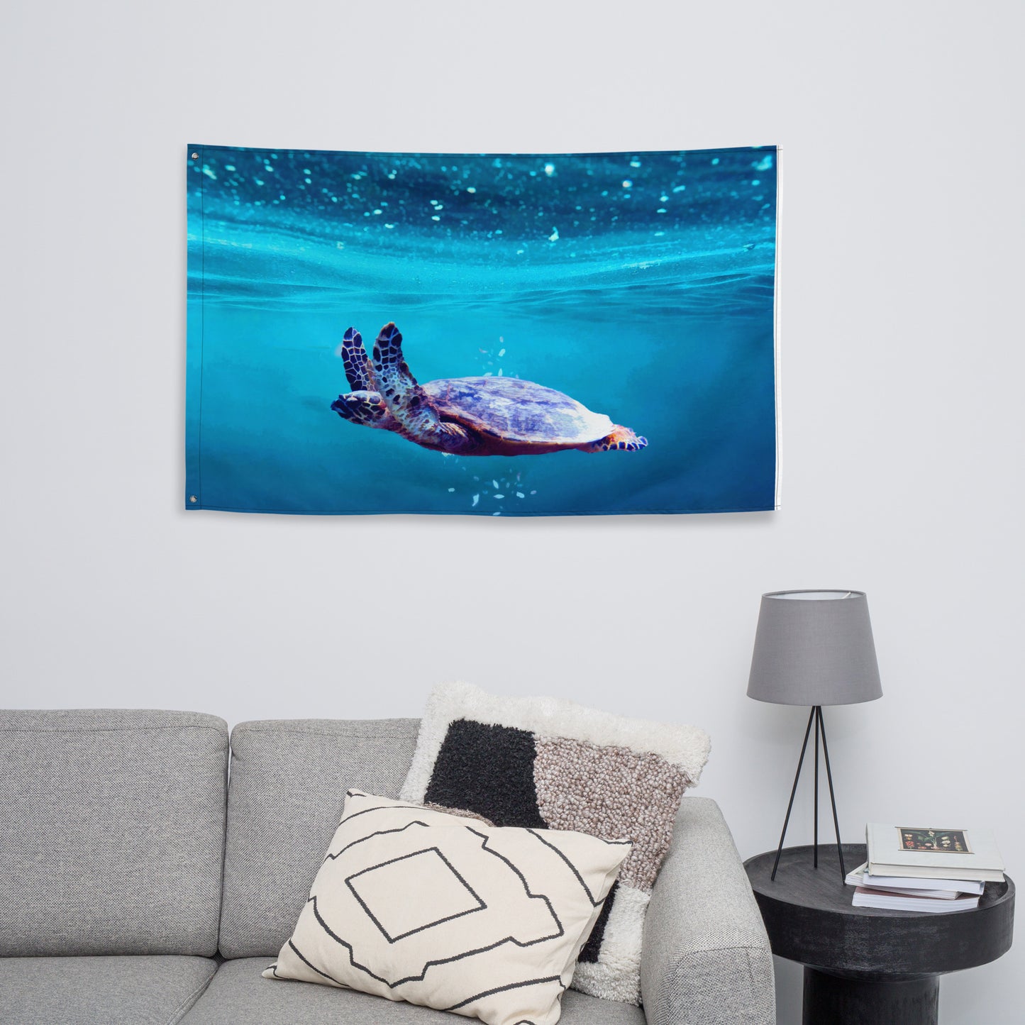 Sea Turtle Art Flag Tapestry
