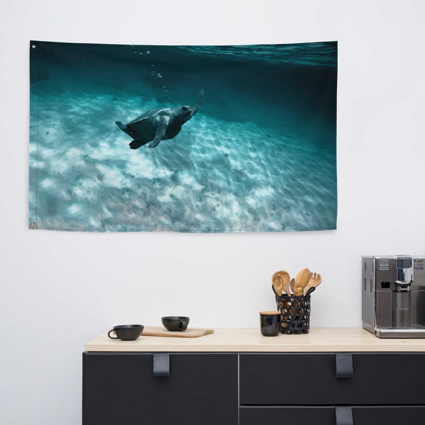 Turtle Painting Artwork Flag Tapestry