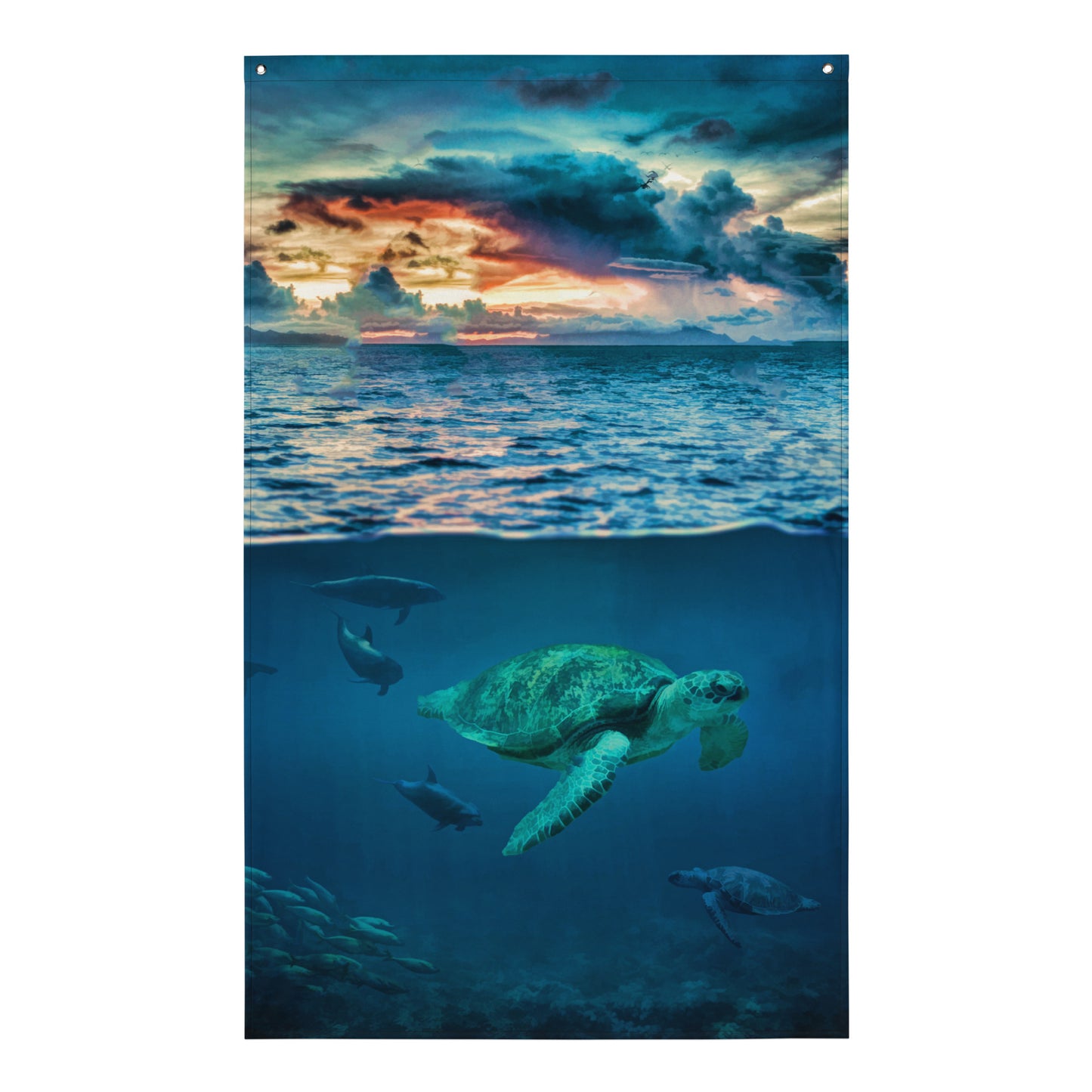 Turtle Wall art Oil Painting Flag Tapestry