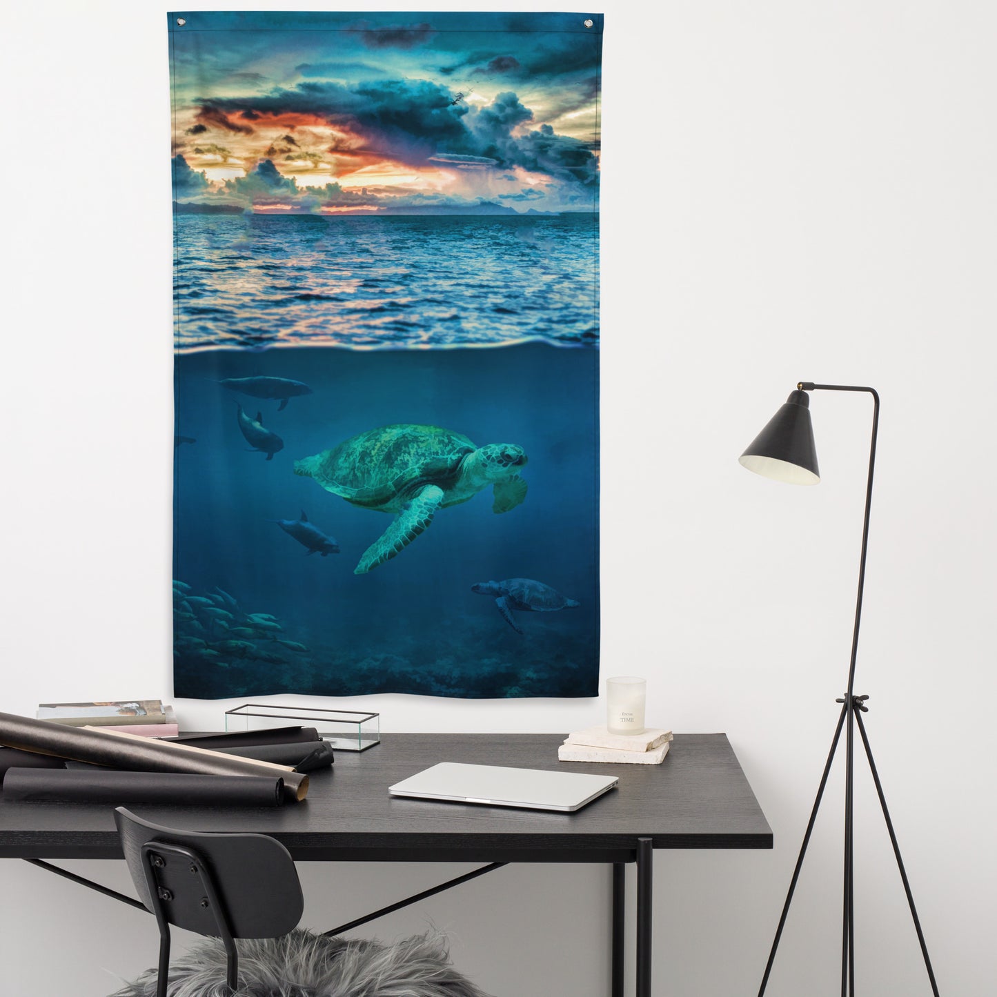 Turtle Wall art Oil Painting Flag Tapestry