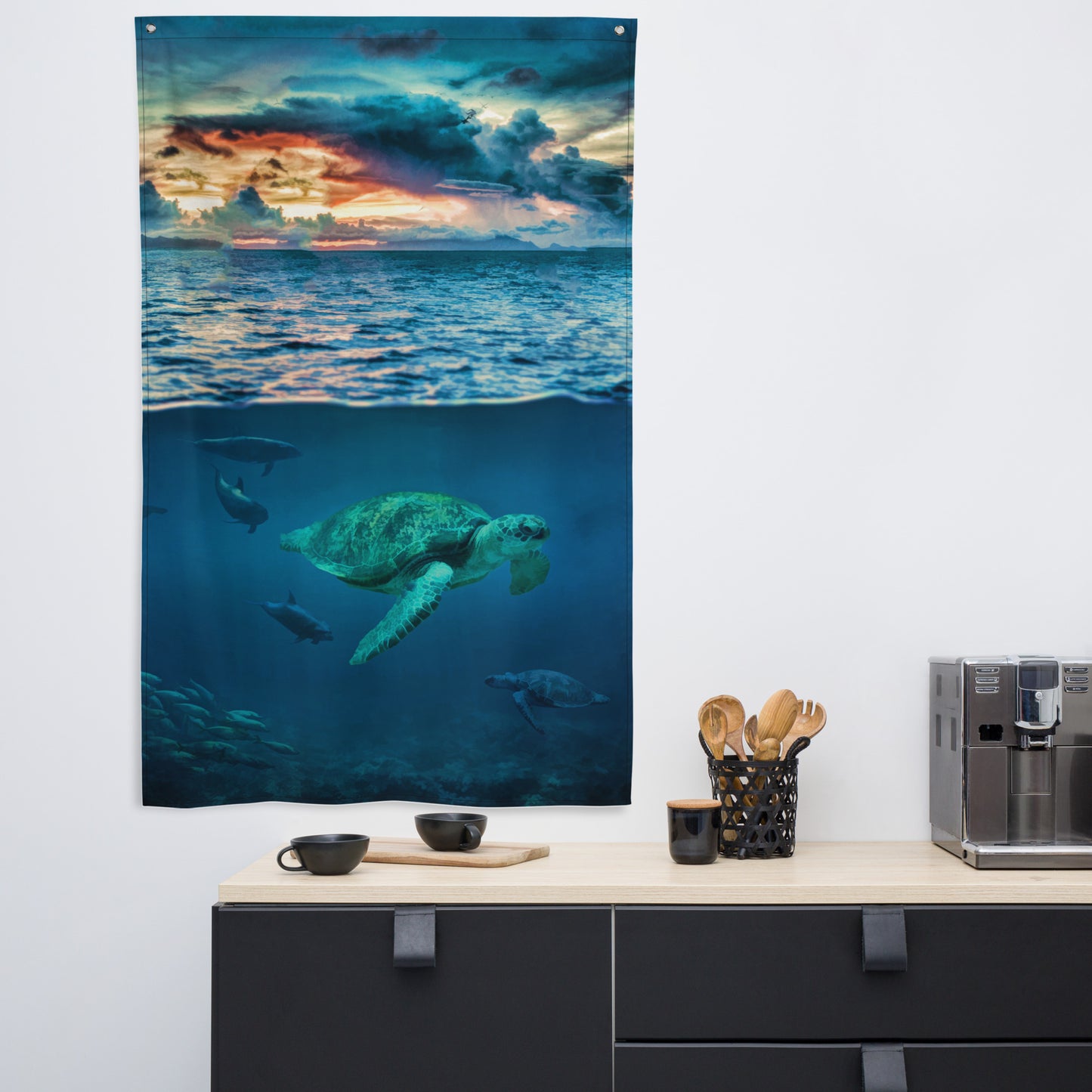Turtle Wall art Oil Painting Flag Tapestry