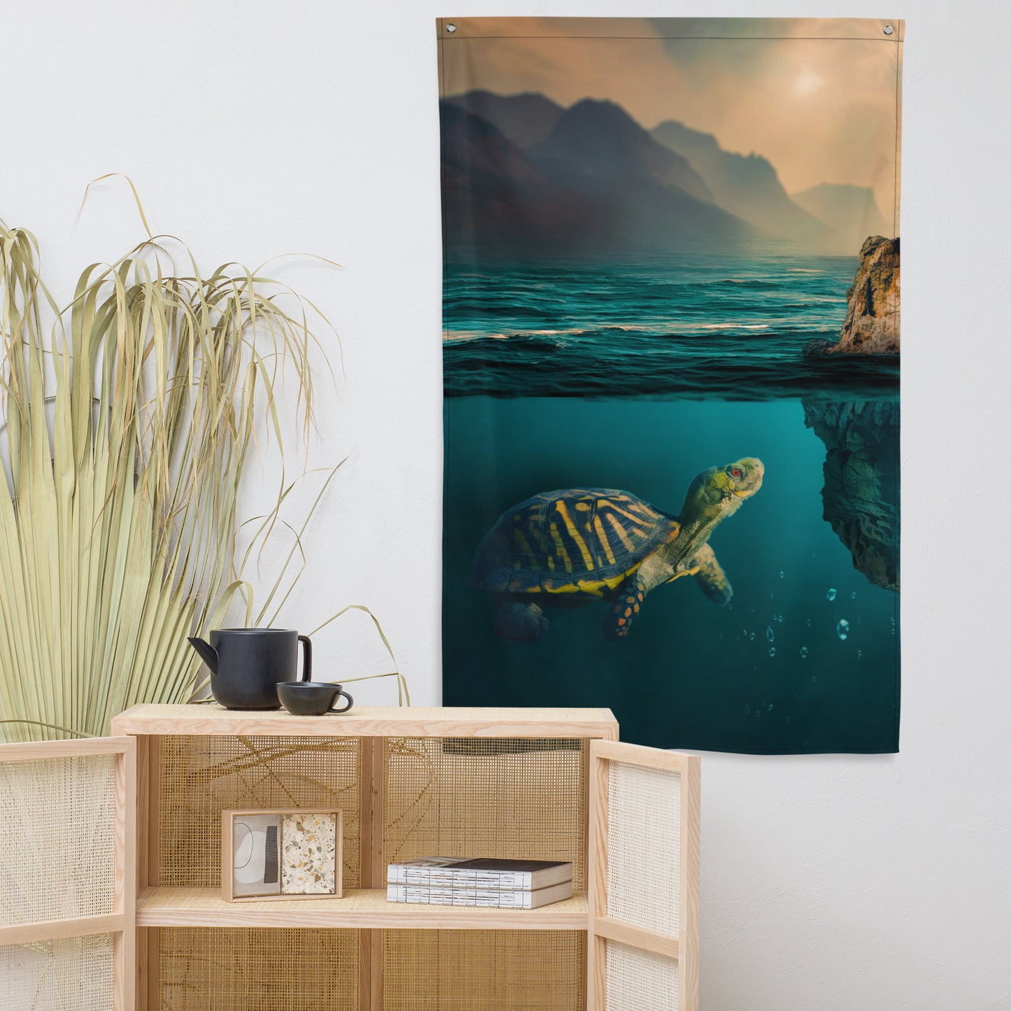 Turtle Art Painting Flag Tapestry