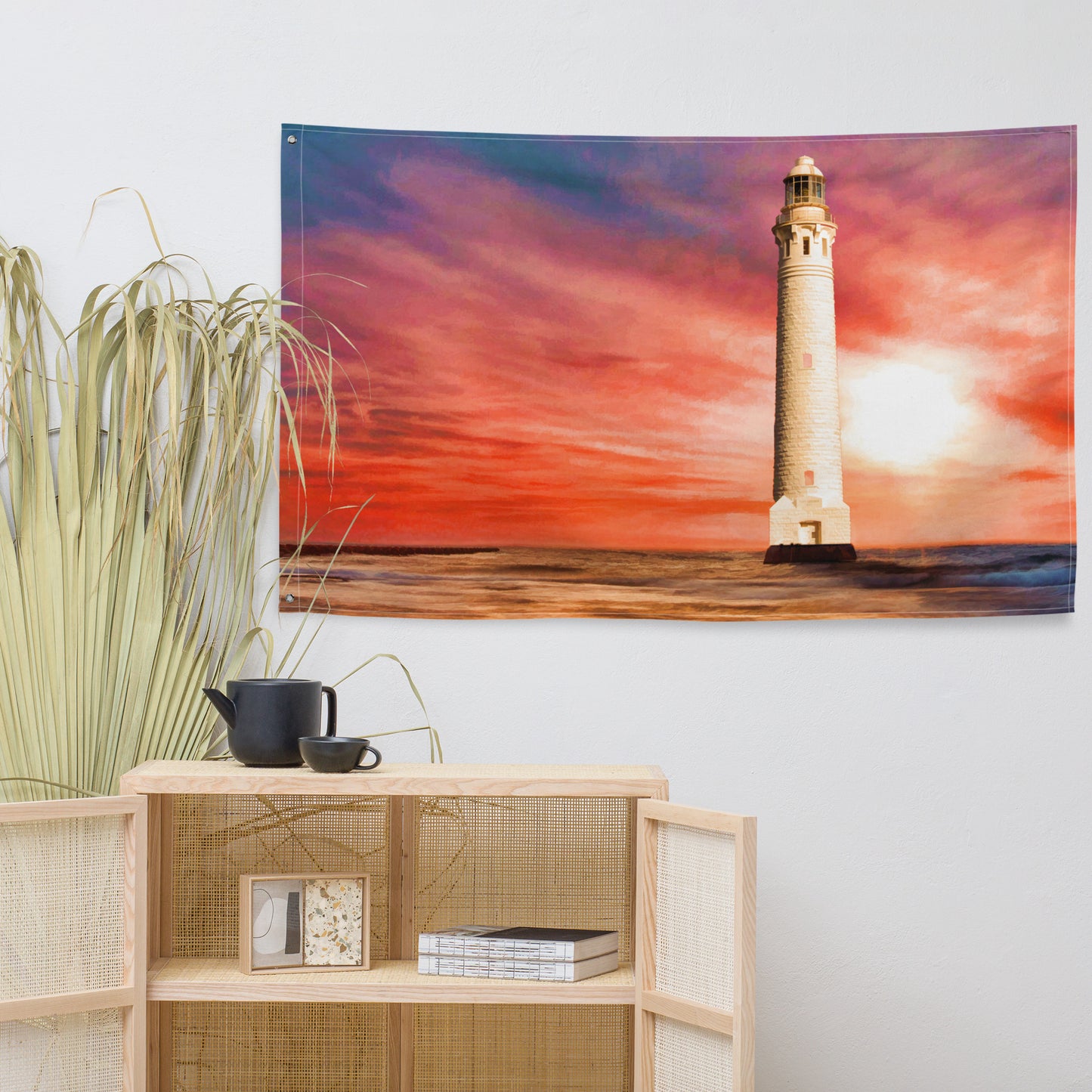 Lighthouse Wall Art Painting Flag Tapestry