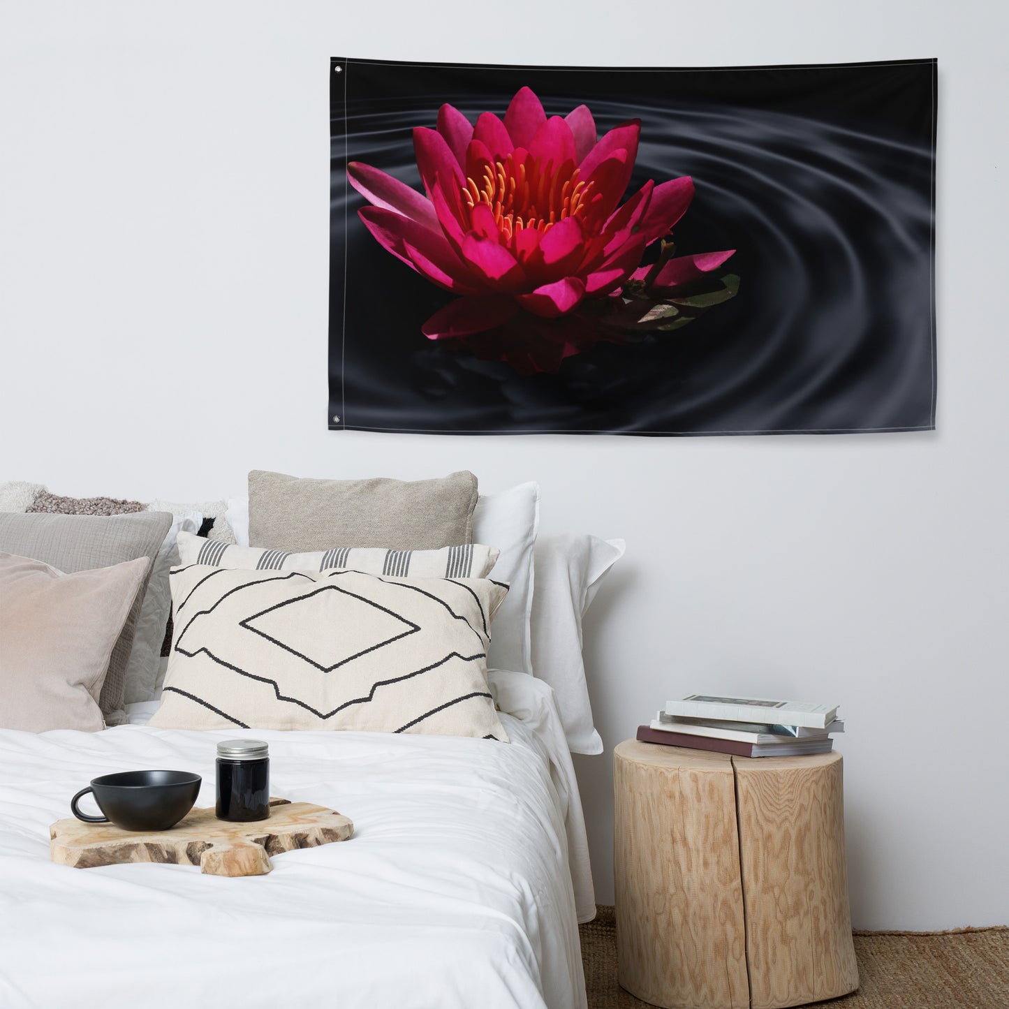 Lily Flower Art Painting Flag Tapestry