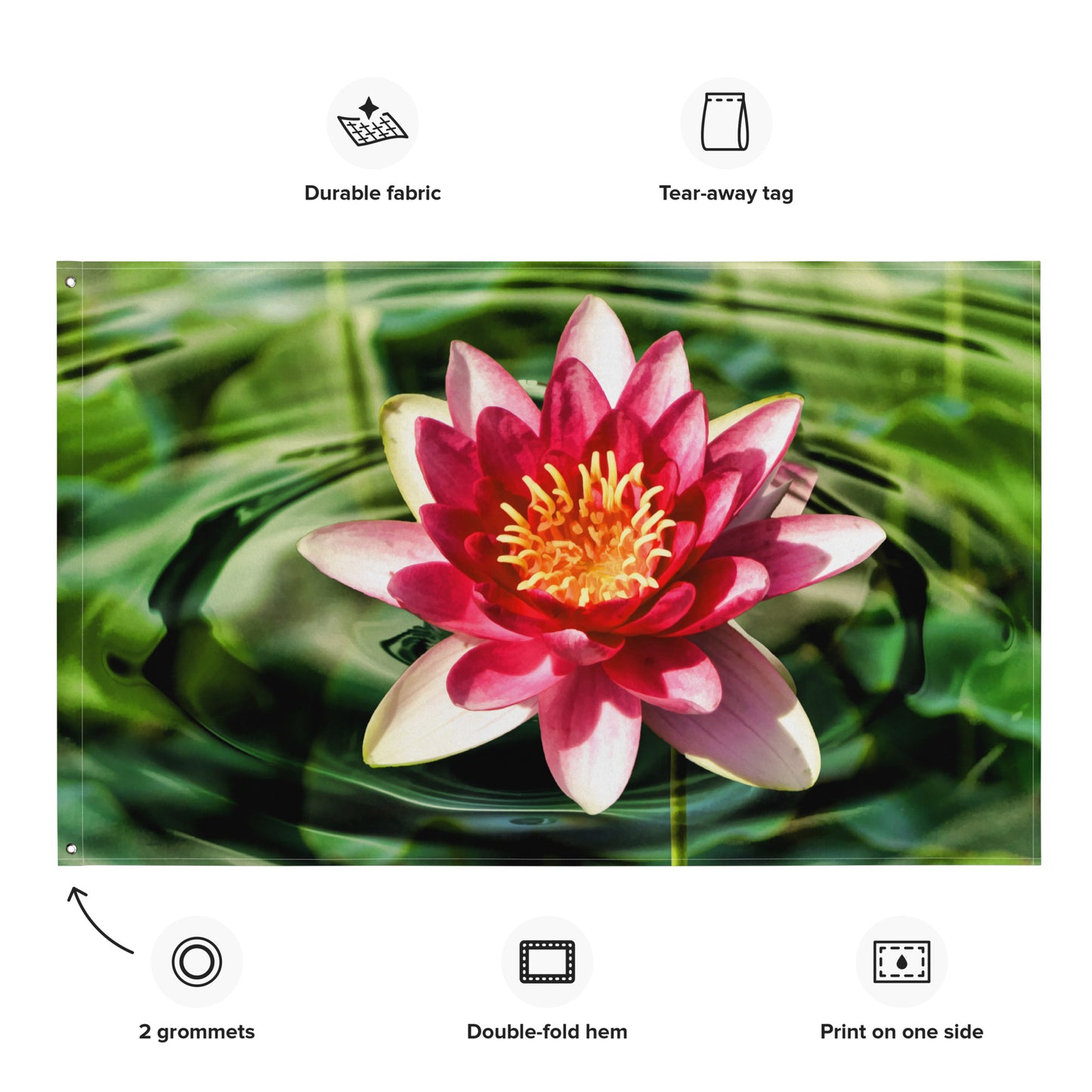 Lily Flower Painting Wall art Flag Tapestry
