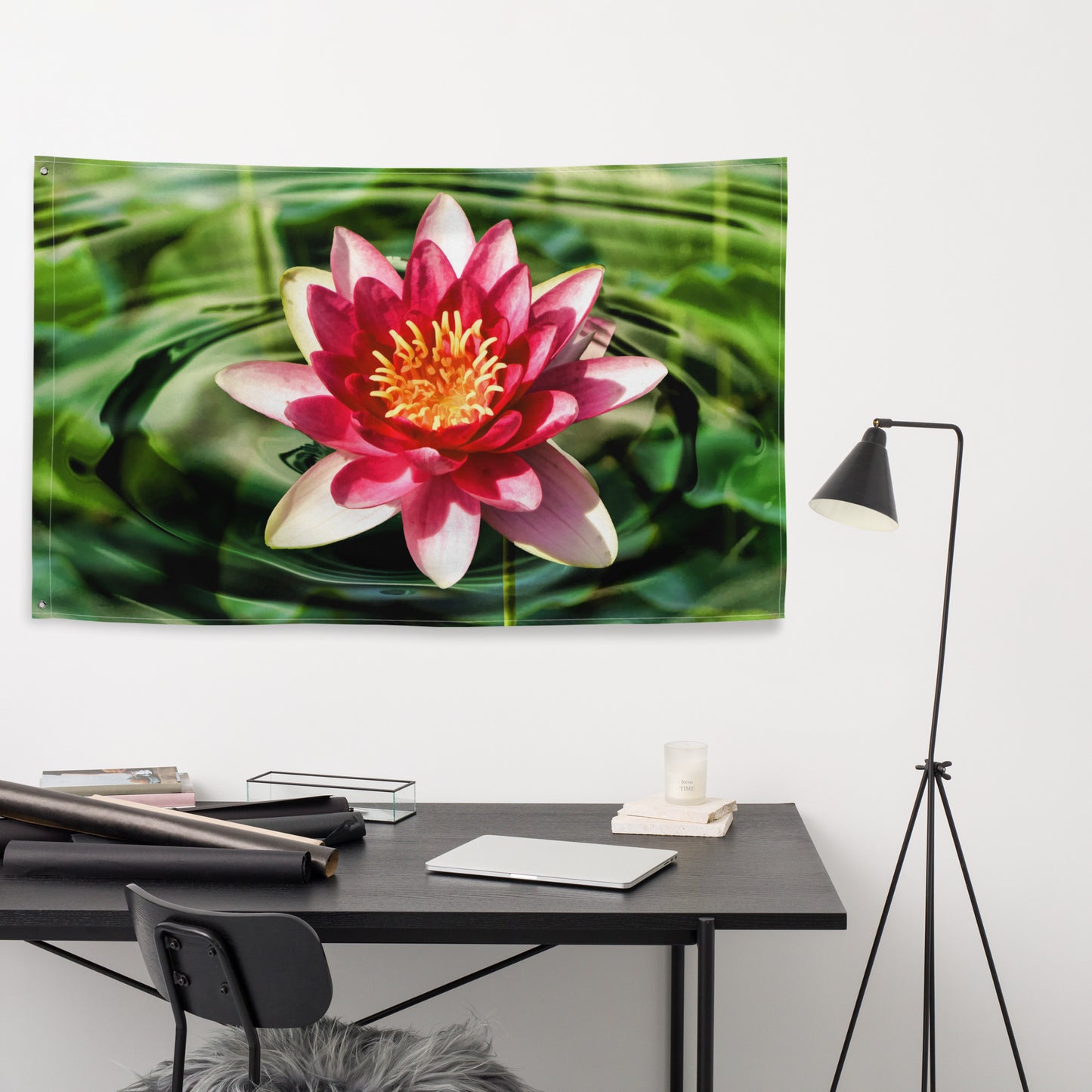 Lily Flower Painting Wall art Flag Tapestry