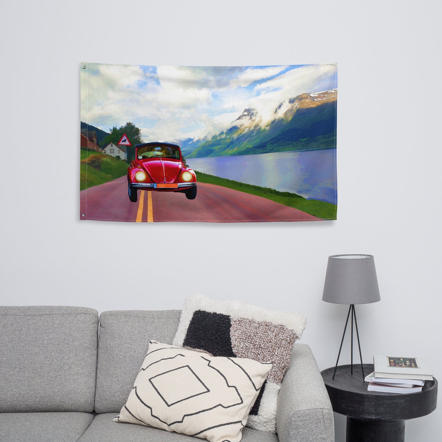 Great Ocean Road Painting Flag Tapestry