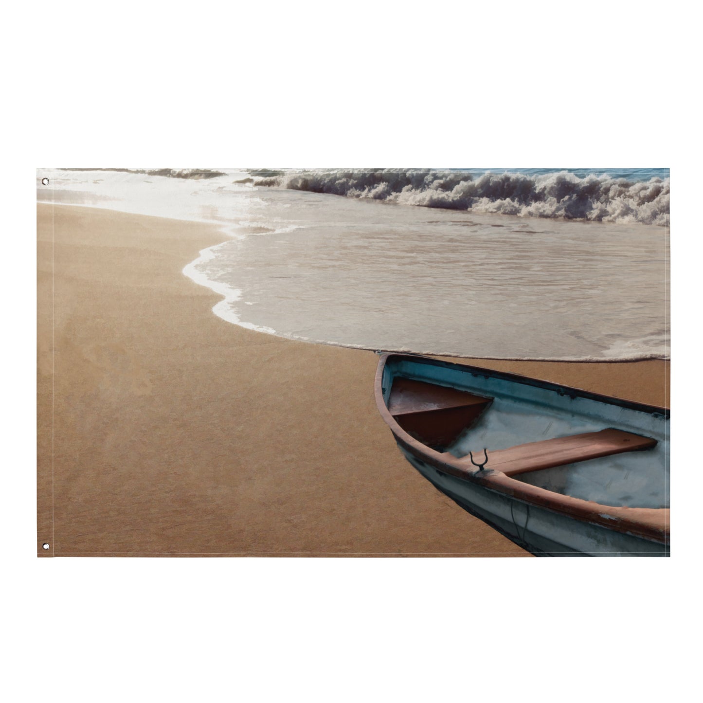 Ocean Paint Boat Painting Flag Tapestry