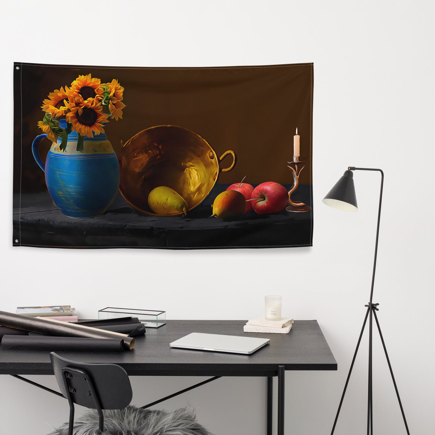 Wok Still Life Painting Flag Tapestry
