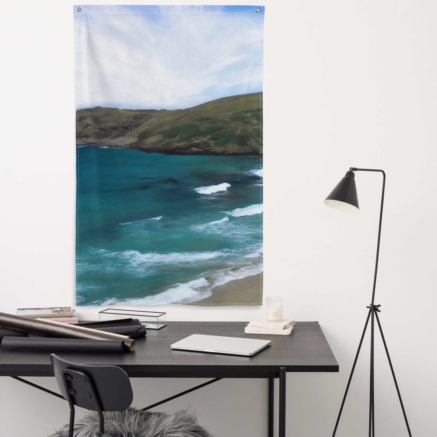 Burleigh Beach Gold Coast Painting Flag Tapestry