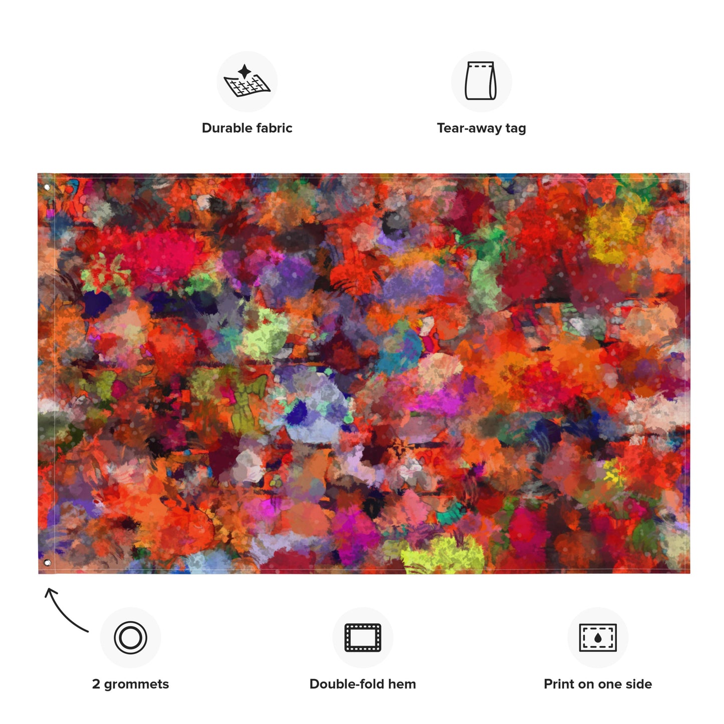 Modern Abstract Art Painting Flag Tapestry